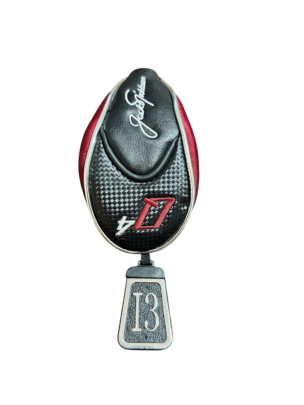 Jack Nicklaus Q4 I3 Hybrid Wood Rescue Golf Club‎ Head Cover Black Red Zipped